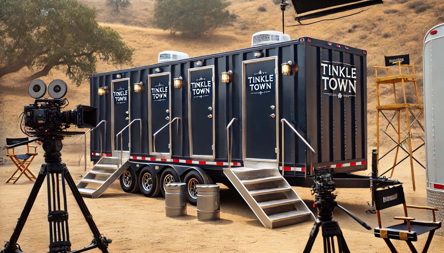 Tinkle Town trailer on movie set