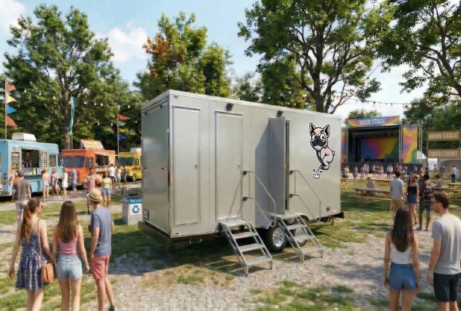 4 Private Suite Restroom Trailer